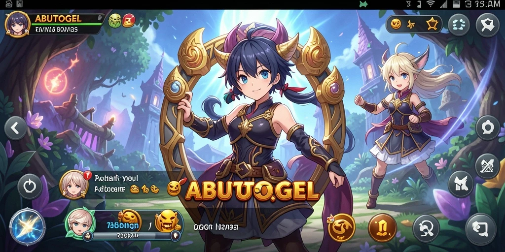 Tangkapan layar utama ABUTOGEL menampilkan karakter Anime dalam aksi mendebarkan.