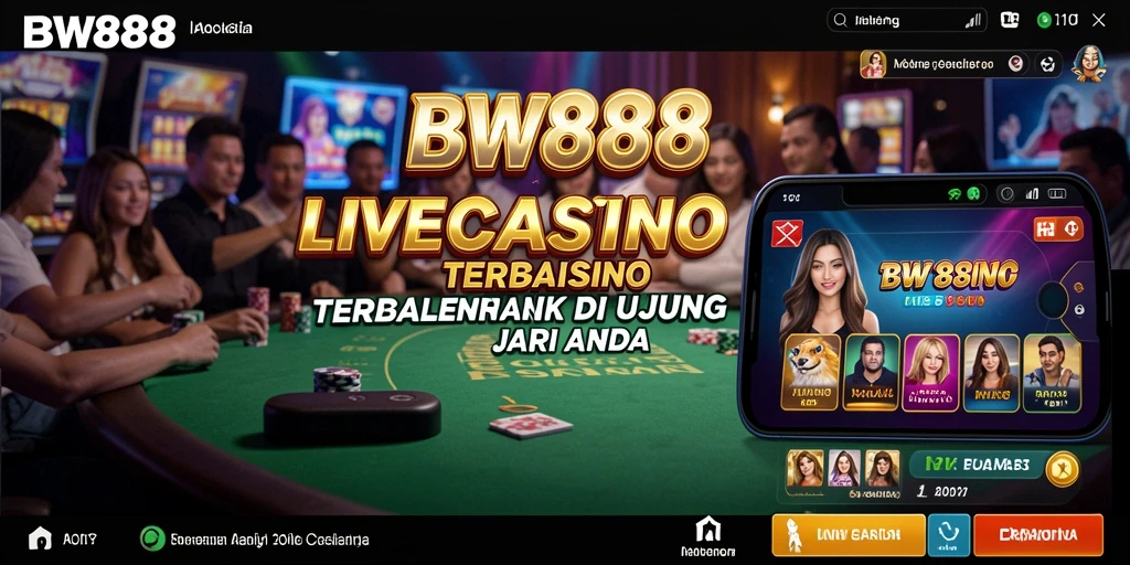 Tampilan menarik dari gameplay Live Casino BW888 dengan dealer profesional.