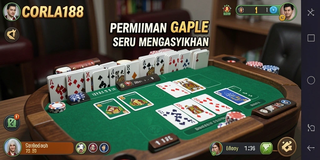 Tangkapan layar CORLA188 menunjukkan pemain merasakan keseruan permainan Gaple.
