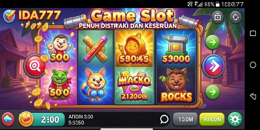 Tampilan gameplay seru dari IDA777 dengan berbagai tema slot.