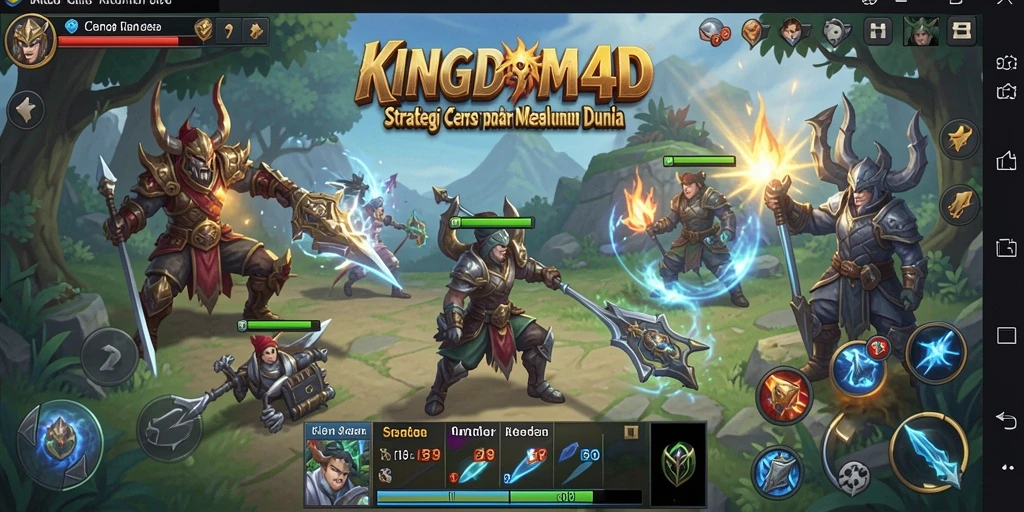 Tampilan gameplay KINGDOM4D yang menegangkan dalam pertempuran strategi.