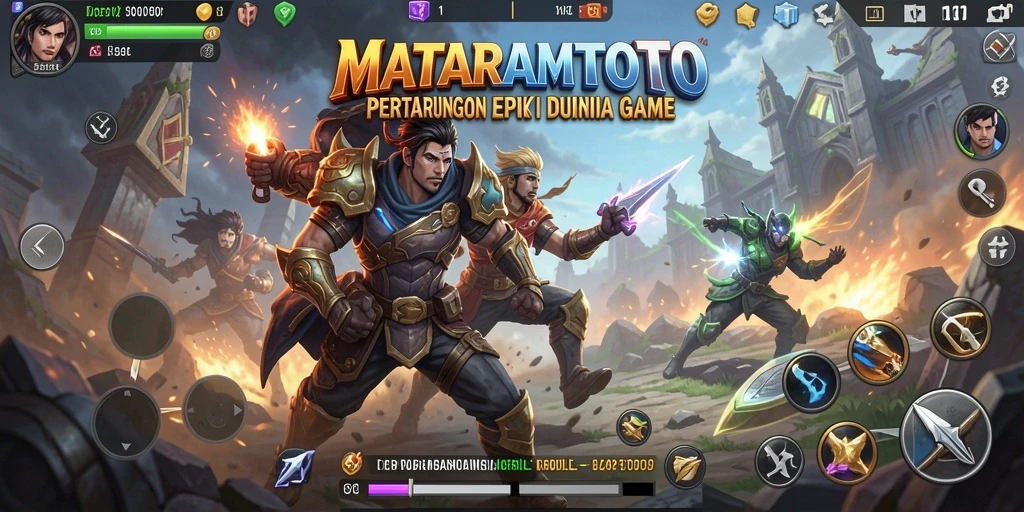 Tampilan seru pertarungan dalam game Fighting MATARAMTOTO.
