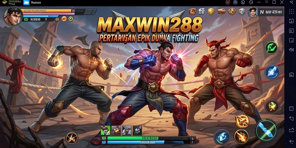 Tangkapan layar gameplay <strong>MAXWIN288</strong> menampilkan aksi pertarungan yang mendebarkan.