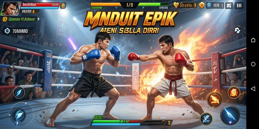 Gameplay MNDUIT menampilkan pertarungan seru dengan grafis yang mengesankan.