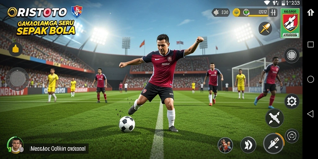 Gameplay menarik di ORISTOTO dengan aksi sepak bola seru.
