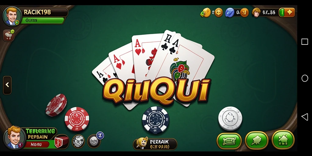 Screenshot gameplay QiuQiu yang menampilkan suasana seru dan interaksi pemain.