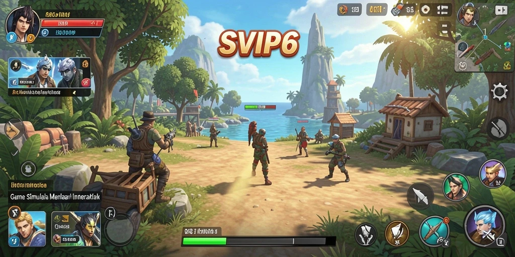 Screenshot gameplay SVIP6 menunjukkan interaksi mendalam di dunia simulasi.